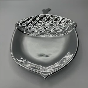 Slatkin And Co. Acorn Plate (Color: Silver/Chrome) decorative candy dish Decor - Picture 1 of 21