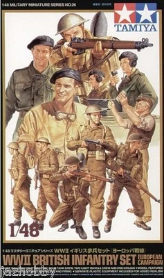 Tamiya 32526 1/48 Military Model Kit WWII British Infantry European Campaign Set - Image 1 of 2