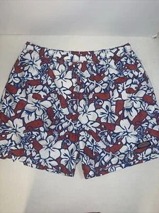 Costume da bagno uomo Vineyard Vines Hibiscus Whale floreale con marsupio da viaggio taglia XL - Foto 1 di 6