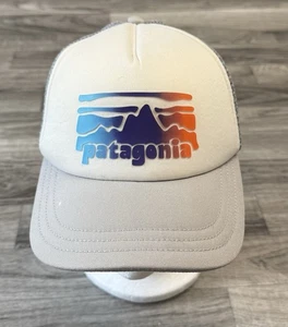 Patagonia Snap Back Hat Mountains Gray White - Picture 1 of 10