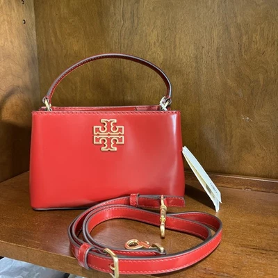 Bolso Bandolera Tory Burch Britten Micro Cartera Cuero Rojo Tory Nuevo con Etiquetas 142622 Foto 1 de 4