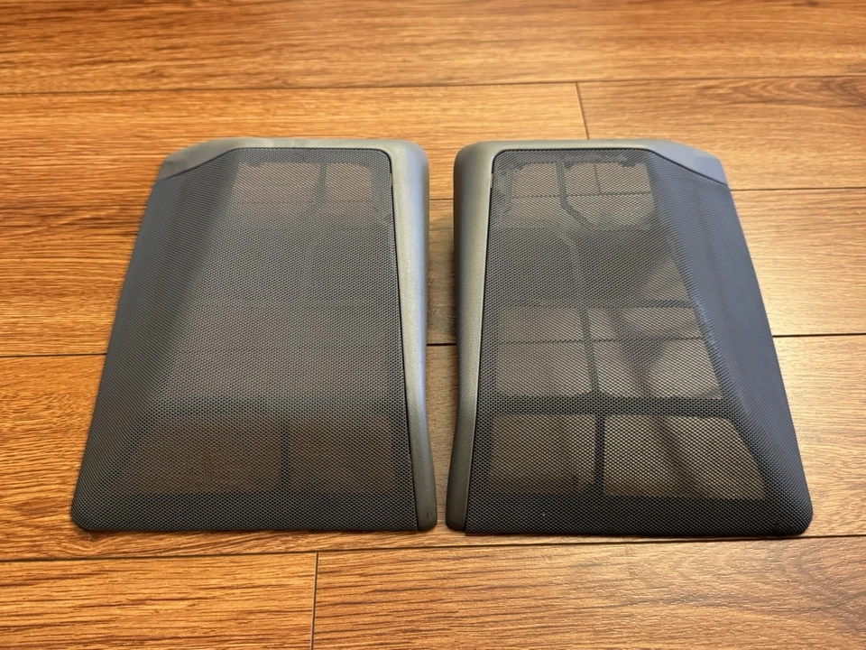 Par de cubiertas de altavoz de estante trasero gris L+R OEM 1986-1991 Mercedes-Benz C126 560SEC Foto 1 de 4