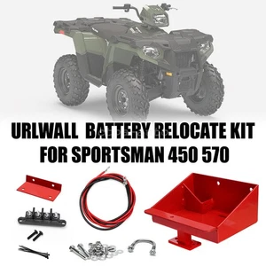 Red Battery Relocate Kit Box Battery Wires For Polaris 2014-20 Sportsman 450 570 - Picture 1 of 7