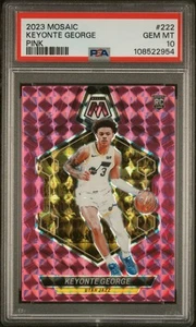 Keyonte George 2023 Panini Mosaic Rookie Pink 71/149 RC #222 PSA 10 Utah Jazz - Picture 1 of 2