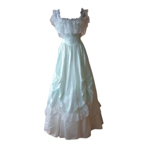 Gunne Sax juniors 11 women's small xs southern belle stripe dress frilly girly - Picture 1 of 14
