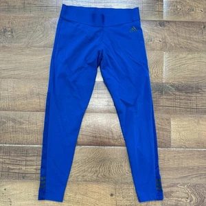 Leggins Adidas donna ld mesh inserto stretto taglia large blu CW5756 yoga corsa - Foto 1 di 7
