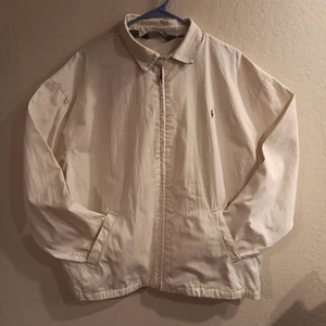 Vintage Polo Ralph Lauren Harrington Jacke In Weiß Größe L  - Bild 1 von 9