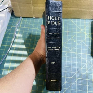 1998 Scofield Study Bible NIV Black Bonded Leather Red Letter Concordance - Picture 1 of 17