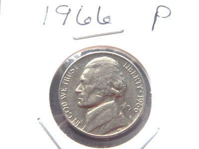 1966 (P) Jefferson Nickel - Image 1 of 2