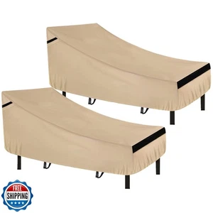 NEVERLAND Chaise Lounge Cover 2 Pack - 420D Lounge Chair Covers Waterproof Ou - Picture 1 of 5