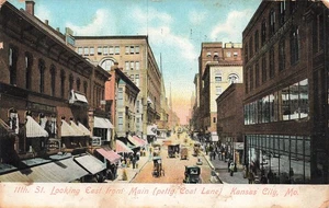 KANSAS CITY MO 11TH STREET EAST PETTICOAT LANE 1911 POSTCARD 082025 U - Picture 1 of 2