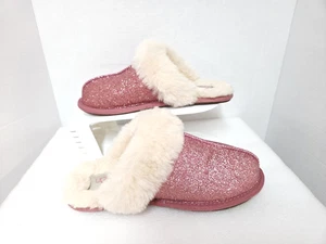Ugg Australia Scuffette Sherpa Pink Glitter Slippers Shoe Women's US Size 7 - Picture 1 of 7