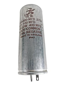 RS 275V Kondensator 100-400 MFD England PWJ - Vintage NEW Old Stock - Bild 1 von 7