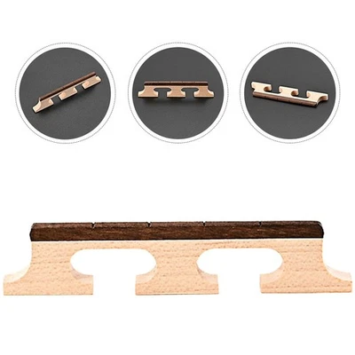 Banjo Bridge Wood Banjo Accessory Professional Replacement Wooden Bridge - Image 1 of 4