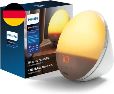 Philips Wake-Up Light, Farbige Sonnenaufgangssimulation, 20 Lichtstärken, 7 Natü - Bild 1 von 4