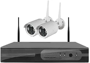 KIT WIFI NVR + 2 TELECAMERE WIFI a COLORI 1 MPX 3 LED ARRAY - VISIONE NOTTURNA 2 - Foto 1 di 12