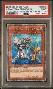 Atlantean Dragoons *PSA MINT 9* RA03-EN006 * Plat Secret Rare *2024* Yugioh - Picture 1 of 2