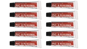 10er-Pack PVC- & PU-KLEBER 6g, Flickzeug Schlauchboot Camping Pool fishingglue - Bild 1 von 3