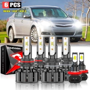 For Subaru Legacy 10-2014 6pcs LED Headlight Hi/Lo Fog Light Combo Bulbs - Bild 1 von 13