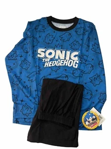 Sonic the Hedgehog Pajamas Set Shorts T Shirt Pants Boys 12 SEGA - Picture 1 of 4