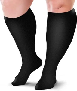 S-4XL Compression Socks 15-20 mmHg Medical Knee High For Women & Men Circulation - Picture 1 of 14