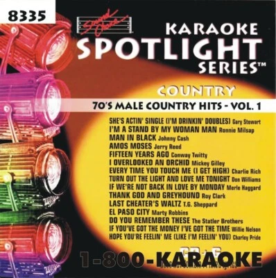 SOUND CHOICE KARAOKE 70's MALE COUNTRY cdg CD+G SC8335 HARD TO FIND 15 SONGS - Image 1 of 2