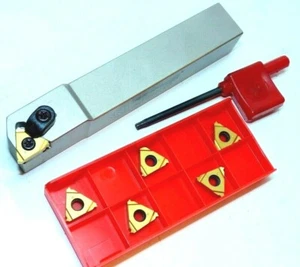 1x Gewindehalter Rechts 20X20 K16 + 5x 16ER-ISO-1,5 Steigung P20-K20  - Picture 1 of 3