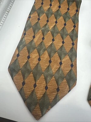 Corbata Today’s Man Pure Silk para hombre verde borgoña y azul  Foto 1 de 4