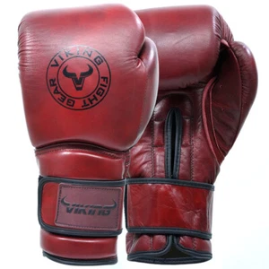 Guantes de boxeo Viking Savage de cuero con bloqueo de muñeca - Imagen 1 de 1