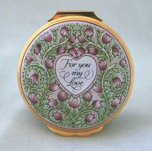 Halcyon Days Emaillen 1993 Valentinstag für Sie My Love Schmuck Schmuck Schmuck Schmuck Box - Bild 1 von 6