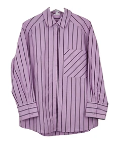 Lily Loves Oversized Shirt Womens Purple/Striped Size 8 - Picture 1 of 8