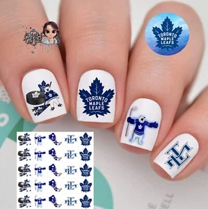 Toronto Maple Leafs NHL Waterslide Nail Decals Set Of 50 Instructions & Bonus - Picture 1 of 6
