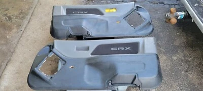 Par de molduras de tarjeta de panel de puerta Honda CRX 1990 91 raro OEM negro/gris  Foto 1 de 4