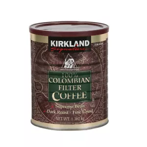 Kirkland Signature 100 % kolumbianischer Filter Kaffee dunkel geröstet 1,3 kg Verfolgungsservice - Bild 1 von 2