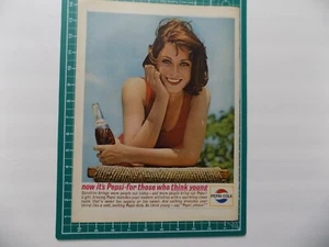 1963 PRINT AD PEPSI FOR THOSE WHO THINK YOUNG GIRL SWIMMING - Picture 1 of 1