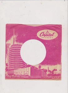CAPITOL  45 RPM COMPANY SLEEVE FREE SHIPPING IN U S - Picture 1 of 1
