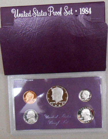 1984 US Mint  5 PC Clad Coin Proof Set Cover