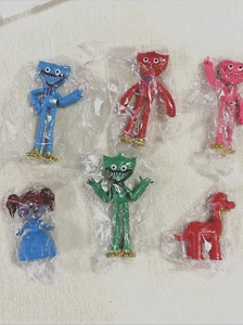 Set of 6 Poppy Playtime Huggy Wuggy Figures Toys, 3-4.5", NEW - Picture 1 of 7