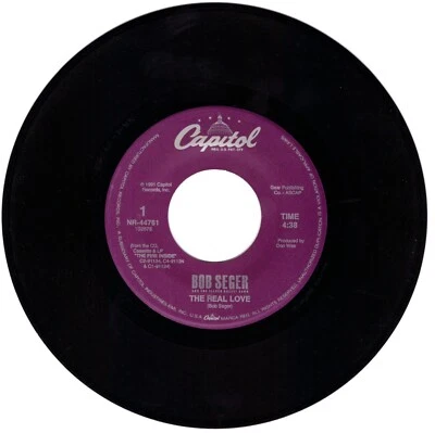Bob Seger, The Real Love / Roll Me Away, 7" 45rpm Vinyl NM - Image 1 of 2
