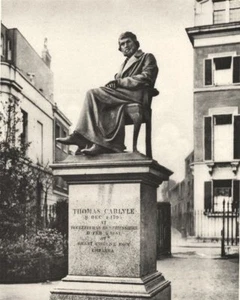 LONDON. In Cheyne Walk Gardens Thomas Carlyle denkt ewig über Philosophie nach 1926 - Bild 1 von 1