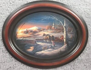 Terry Redlin's Precious Memories Collection Almost Home Oval Framed - Picture 1 of 22