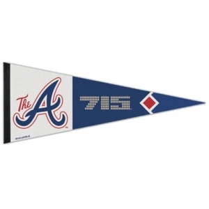 ATLANTA BRAVES PREMIUM QUALITY PENNANT 12"X30" BANNER HANK AARON CITY CONNECT - Picture 1 of 1