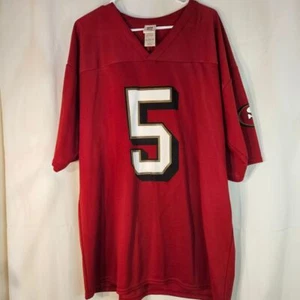 Vintage Garcia NFL Official Red Football Jersey with Number 5 Logo Athlet XL/2TG - Bild 1 von 7