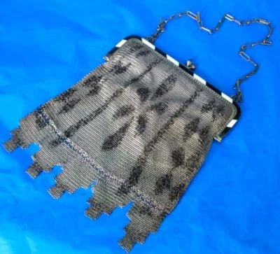 Ladies Silver Mesh Purse Antique Art Deco RARE  Germany 1930s - Image 1 of 4