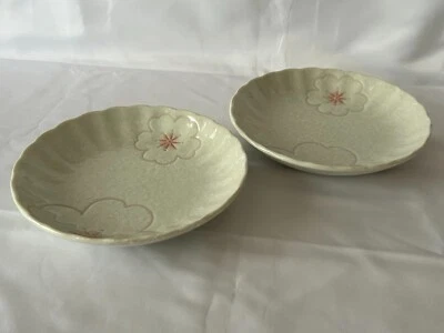 2x Platos de Porcelana Hechos en Japón Mino Ware Diseño Sakura Plato Japonés 6.7 pulgadas Foto 1 de 4