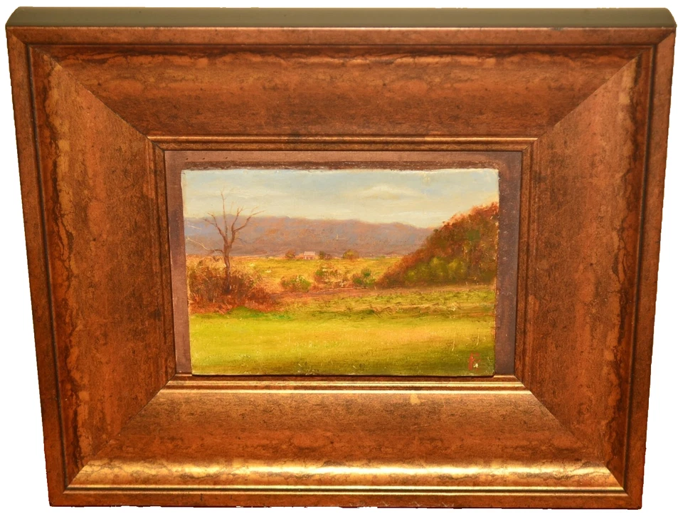 ARTURO GARCIA Original Signed Vintage Farm House Hudson Landscape Oil Painting - Image 1 of 4