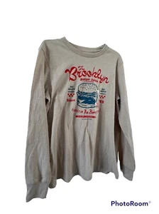 T-shirt Old Navy Brooklyn Burger Joint marrone taglia small manica lunga - Foto 1 di 8