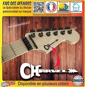 sticker autocollant Charvel GUITARE GUITAR HEADSTOCK rock decal - Bild 1 von 1
