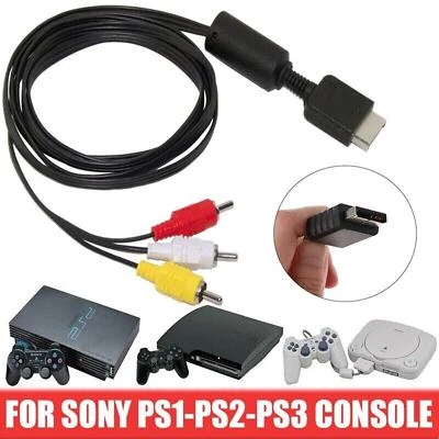 PlayStation PS3 PS2 PS1 Console System AV Audio Video Cable Cord - Image 1 of 4