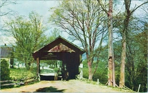 Historic Covered Bridge Waitsfield Vermont Postcard Unposted - Picture 1 of 2